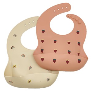 Bavoir bébé 3D en silicone alimentaire imperméable, sans BPA, motif imprimé, super doux, protection repas pour tout-petits et enfants - Product Image 5