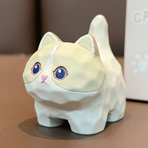 ของตกแต่งสำนักงาน รูปปั้นแมวเรซิ่น สไตล์งานแกะสลักไม้ รูปแมวน้อยน่ารัก ของประดับตกแต่งโต๊ะทำงาน สำหรับเด็ก ของขวัญ - Product Image 4