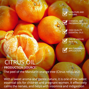 رائحة تحديث نشطة حلوة نقية زيت اليوسفي Cirtus الأصفر Essenatil للعناية بالبشرة والتدليك بالروائح العطرية - Product Image 3