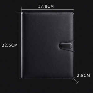 Organizador <span class=keywords><strong>de</strong></span> carpetas <span class=keywords><strong>de</strong></span> cartera <span class=keywords><strong>de</strong></span> cuero A5 con carga inalámbrica y soporte para teléfono y almohadilla - Product Image 3