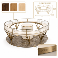 Vitrine de présentation de bijoux en diamant personnalisable, comptoir, meuble pour kiosque à bijoux et boutique de détail, vente en gros