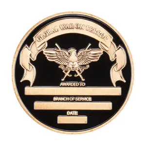 Global War on Terror Expeditionary Medal Souvenir Bronze Plaqué Coin Collection Art États-Unis Pièce commémorative