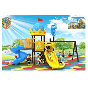 สนามเด็กเล่นกลางแจ้งขนาดใหญ่พร้อมม้าโยกสปริงสไลด์พลาสติกและอุปกรณ์อื่นๆที่เหมาะสำหรับโรงเรียนอนุบาล - Product Image 3