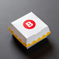 Boîtes à hamburgers en papier kraft rigides, recyclables et écologiques, impression personnalisée, emballage pour restaurants de restauration rapide, vente en gros