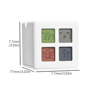 Mới nhất phong cách thời trang sáng tạo đầy màu sắc <span class=keywords><strong>LCD</strong></span> hiển thị kỹ thuật số Đồng hồ với chủ Bút nhiệt độ điện thoại đứng bảng đồng hồ báo thức - Product Image 4