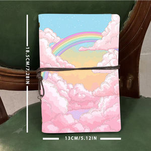 A6 2025 6 fori raccoglitore quaderno economico Look elegante ideale per tornare a scuola regalo Onboarding note dell'ufficio con nuvole Ra - Product Image 4