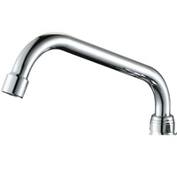 Robinet de cuisine et de salle de bain industriel à double poignée, à montage sur pont, en laiton massif, à haut débit, avec cartouche en laiton ou en céramique en option
