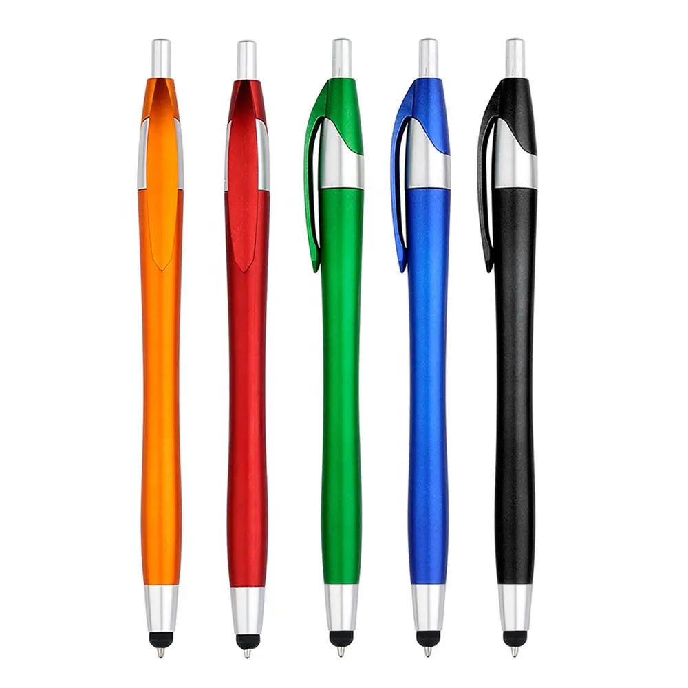 Popular Active Stylus Pen Plastic Press Slim Small Gourd Soft Touch screen stylus pen Promotional Logo Pen