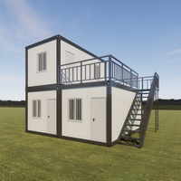 Maisons conteneurs préfabriquées modernes DXH pour l'extérieur, 2-3 étages, 20/40 pieds, en panneaux sandwich, pour le Soudan du Sud