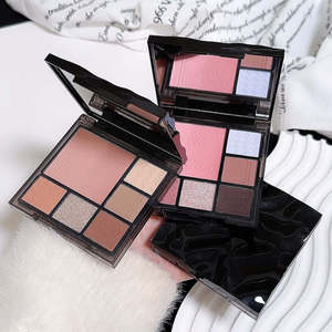 จานสีอายแชโดว์ทรงสี่เหลี่ยม6สีถาดสำหรับแต่งตาประกายระยิบระยับเป็นกลาง - Product Image 5