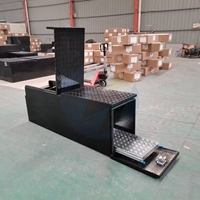 Boîte à outils carrée en aluminium résistante à la corrosion pour camion et pick-up, boîte à outils en aluminium noir avec une bonne performance d'étanchéité