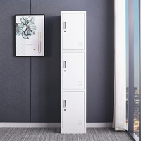 Armoire de rangement métallique verticale à une ou plusieurs portes (1 à 5) en acier pour vestiaire de personnel, structure KD avec serrure