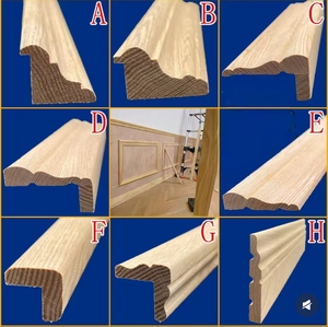 Moulures de plafond en bois massif modernes - Durables, écologiques, imperméables, anti-insectes pour hôtels, villas, décoration intérieure - Product Image 3