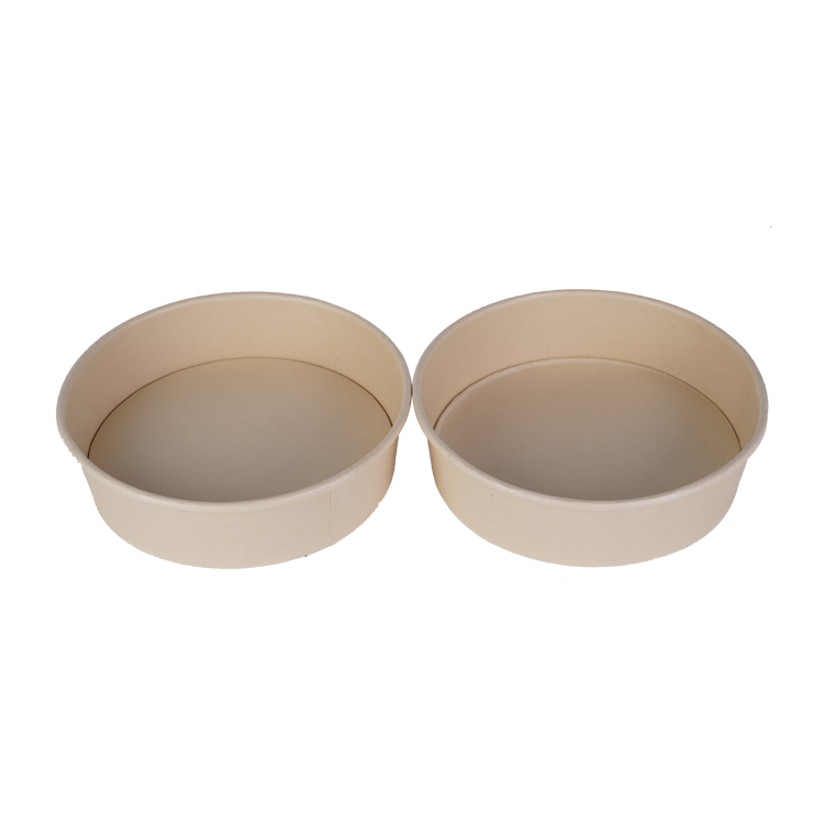 Eco-friendly disposable salad bowl kraft paper bowl for o<i></i>nce time disposable bowl for takeout