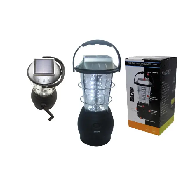 Lanterna de led recarregável de emergência, luz solar de acampamento