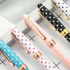 Wholesale 1.0Mm Multi-Color Cute Polka Dot Twist With Custom Logo Metal Ballpoint <b>Pen</b> - Product Image 2