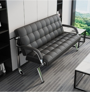 โซฟาดีไซน์ทันสมัยหรูหรา รุ่นท็อป สำหรับสำนักงาน 3 ที่นั่ง สีดำ - Product Image 2