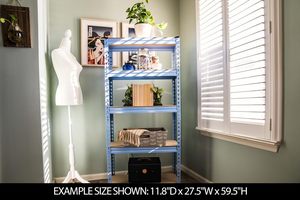 Étagère de rangement industrielle réglable à 5 couches violette Étagère de <span class=keywords><strong>garage</strong></span> en acier robuste avec étagère de rangement - Product Image 2