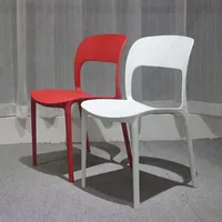 Chaise de salle à manger empilable en plastique PP monobloc contemporain, vente chaude, pour la maison et l'hôtel