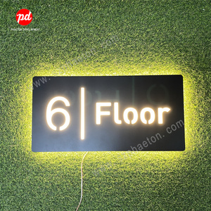 Plaque de numéro de maison Led personnalisée de haute qualité à bas prix, panneau d'<span class=keywords><strong>adresse</strong></span>, plaques d'identification de maison avec un bon service - Product Image 2