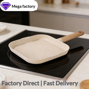 Poêle antiadhésive en pierre Maifan, mini poêle à œufs et steaks <span class=keywords><strong>pour</strong></span> la maison, poêle à frire multifonctionnelle avec manche en bois, compatible induction <span class=keywords><strong>pour</strong></span> le petit-déjeuner - Product Image 3