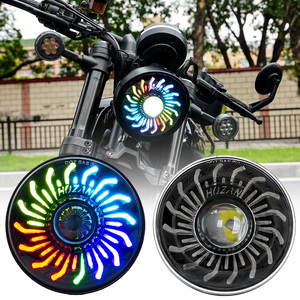 Faro de motocicleta de 5,75 pulgadas con diseño de pétalo redondo, con DRL y funciones múltiples RGB, adecuado <span class=keywords><strong>para</strong></span> motocicletas - Product Image 2