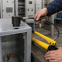 Poinçonneuse hydraulique manuelle pour tôles métalliques SKY avec pompe CP-180, outil de découpe en acier pour excavatrice