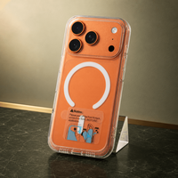 Étui de téléphone transparent antichoc en PC avec boutons pour iPhone 13 14 15 16 17 Pro Max, coque magnétique transparente