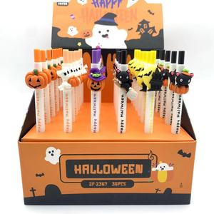 रेजिनफील्ड हेलोलीन सिलिकॉन कद्दू उत्सव पर क्लिक करें पेन छोटे शैतान बल्ले तटस्थ पेन बुराई कद्दू बॉलपॉइंट जेल पेन - Product Image 5