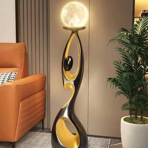 Lampada <span class=keywords><strong>da</strong></span> <span class=keywords><strong>Terra</strong></span> LED Moderna Minimalista con Scultura in Resina <span class=keywords><strong>per</strong></span> Angolo <span class=keywords><strong>Soggiorno</strong></span>, Decorazione Artistica <span class=keywords><strong>per</strong></span> Casa e Hotel - Product Image 2