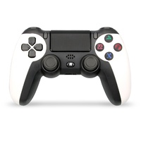 Manette de jeu sans fil personnalisée P4 4.0, gyroscope six axes, bande lumineuse, matériau ABS, compatible avec PC et Android