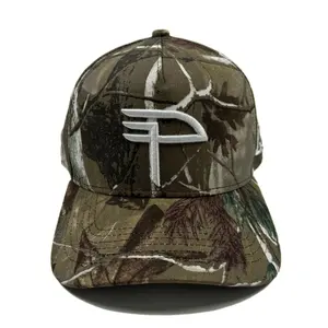 OEM Fashion High Quality Camo Real Tree Sport Hat With Your Print Design Custom 3D Puff Embroidery Logo 5 Panel Baseball Cap