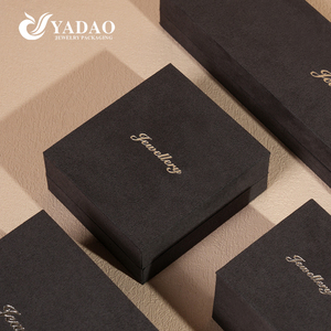 Caja de Joyería de Gamuza de Lujo YADAO con Forro de <span class=keywords><strong>Terciopelo</strong></span> y Logotipo Personalizado para Guardar Anillos, Collares, Pulseras y Pendientes - Product Image 2