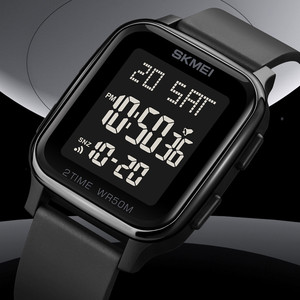 <span class=keywords><strong>Skmei</strong></span> — montre-bracelet plastique à double temps, étanche 5atm, Sport, alarme numérique, à la mode, <span class=keywords><strong>1858</strong></span> - Product Image 4