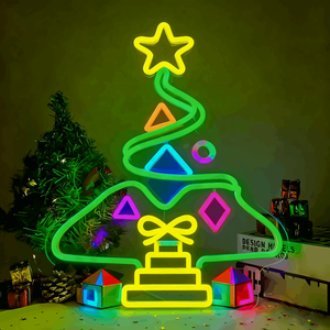 Luz de señal de neón <span class=keywords><strong>LED</strong></span> de Feliz Navidad interior IP65 impermeable personalizada para decoración de pared de fiesta de Navidad iluminación de vacaciones - Product Image 3