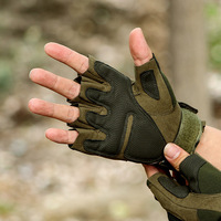 Halbfinger-Taktikhandschuhe Rutschfest Verschleißfest Atmungsaktiv mit Harten Knöchelschützern für Motorrad Radfahren Jagd Outdoor-Training