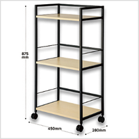 Support d'imprimante Offres Spéciales Grande table d'imprimante à 3 niveaux Chariot de rangement pour ordinateur-Chariot roulant avec étagère de rangement avec roues