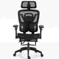 Silla de oficina giratoria ergonómica de malla con respaldo alto, reposabrazos 9D, reposacabezas ajustable y soporte lumbar bilateral para oficina en casa.