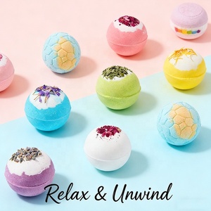 ลูกบอลอาบน้ำดอกไม้แห้ง 110 กรัม สำหรับเด็ก น้ำมันหอมระเหยธรรมชาติ เกลืออาบน้ำ บำรุงผิวเด็ก อาบน้ำสปา - Product Image 4