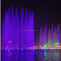 Fontaine musicale et dansante moderne en acier inoxydable personnalisée, grande conception aquatique extérieure pour jardin et parc, best-seller