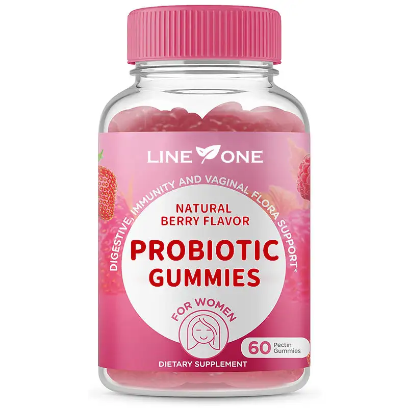 Gommes probiotiques à formule exclusive pour la santé digestive des adultes et des enfantsVitamines probiotiques à croquer végétaliens