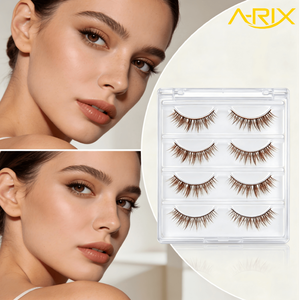ขนตาปลอม A-RIX รุ่นพรีเมียม สีน้ำตาลธรรมชาติ คอลเลคชั่นโกโก้ ปราศจากการทดลองกับสัตว์ ใช้ซ้ำได้ ผลิตจากวัสดุ PBT นุ่มพิเศษ ผลิตด้วยเครื่องจักร ปรับแต่งได้ - Product Image 5