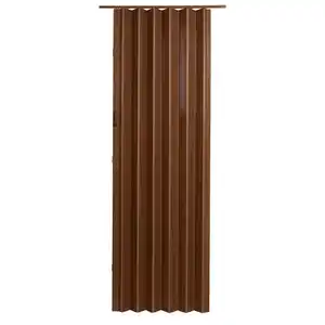 Puerta plegable de PVC Homestyle Plaza de alta calidad se adapta a 36 "de ancho x 96" Color de grano de madera de pacana alta