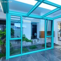 Ventana Residencial de Aluminio Minimalista de Lujo, Abatible y Giratoria, con Doble/Triple Acristalamiento, Aislamiento Térmico e Insonorización