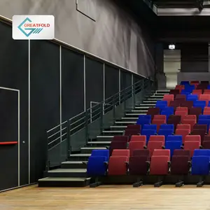 Theater Acoustic Top Hanging Sliding Movable Partition Auditorium Sliding Acoustic Panel Whole Operable Wall Partition