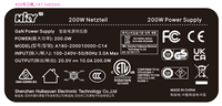 Alimentation électrique GaN 20V10A 200W avec connecteur 4 broches, connecteur jack DC 5525 pour dispositif médical, moniteur, terminal de point de vente