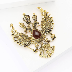 Hot Sale Unisex <span class=keywords><strong>Vintage</strong></span> Doppelkopf Adler Brosche <span class=keywords><strong>Pin</strong></span> Legierung Anstecknadel für die Hochzeit für Männer oder Frauen Anzug oder Shirt - Product Image 4