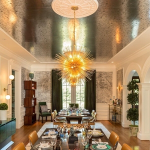 Lustre Moderne Personnalisé pour Hall d'Hôtel, Suspension Étoile Dorée, Luminaire Suspendu Type Hérisson pour la Maison, Base E12 - Product Image 3