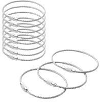Porte-clés flexible en câble métallique pour la maison, le bureau, la voiture, le sac, tirette de fermeture éclair, organisation quotidienne des clés