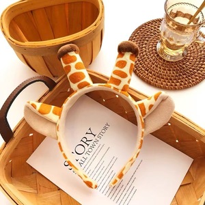 Coréen mignon dessin animé <span class=keywords><strong>girafe</strong></span> cheveux cerceau tissu doux filles accessoires de mode chaud fourrure bandeaux nouvelle conception - Product Image 2
